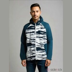 Lululemon Men's Surge Lightweight Jacket Sz M Reflective Dark Teal Hooded $128